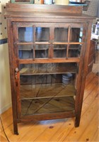 Early Mission Oak Display Cabinet