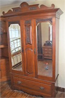 Gorgeous Ornate Antique Solid Wood Wardrobe