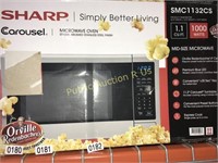 SHARP 1.1 CU FT MICROWAVE OVEN-SS $179 RETAIL