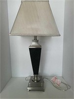 Contemporary Brushed Metal Lamp, 1 of 2