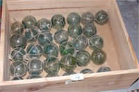 Approx. 31 vintage hand blown glass fishing floats