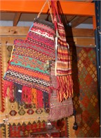 3 x Afghan pure wool hand woven salt bags