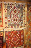 2 similar Afghan kilims, pure wool hand woven