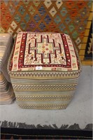 Persian ottoman style square footstool,