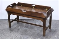 Dark Wood Coffee Table with Fold Up Sides