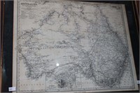 19th Century map of Australia,