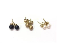 3 sets of earrings