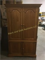 6ft tall wooden entertainment cabinet