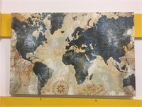 3ft by 2ft canvas print of a map
