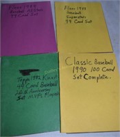 4 Baseball card sets including Fleer, 89 Baseball