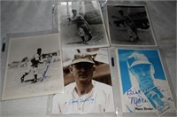 5 Boston Red Sox autographed photos/cards includin