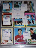 Collection of Topps and Score collector cards from