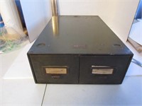 GF All Steel file box metal; great for post cards