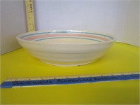 McCoy  Misprinted Spaghetti bowl; blue & pink band
