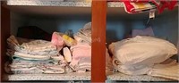 HW- Shelf lot of Assorted Household Linen