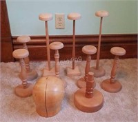 B2- Box lot of Wooden Hat Stands