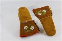 Inuit Hand Crafted Swede & Beaded Mittens- Ladies