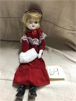 Doll in red velvet