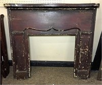 Shabby Painted Fireplace Mantel