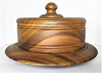 Turned Wood Cake Stand with Lid