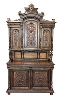Antique Intricately Hand Carved Cabinet
