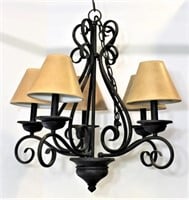 Cast Metal Ceiling Light with Faux Crackle