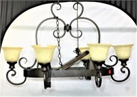 Contemporary Metal Light Fixture with