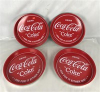 Set 4 Officially Licensed Coca-Cola Serving Trays
