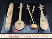 Wooden Bluegrass Instruments Wall Art