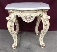 Capodimonte Style Marble Top End Table