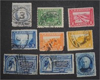 USA Stamp Collection of 9 Early US Stamps