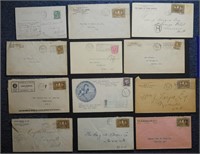 Canada 12 Stamp, Letters and Postcards Collection