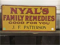 Nyal's Family Remedies Metal Sign 19" X 9"