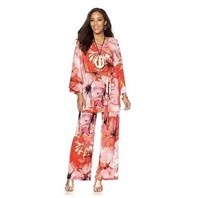 N. Natori Kimono Pink Multi Sleeve Top