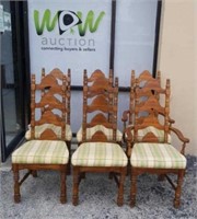 6 Dining Room Chairs w Cushions W17A