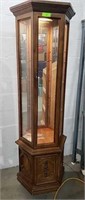 Lighted Wooden Curio Cabinet X10FA