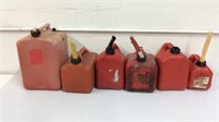 6 Various Gas Cans T7A