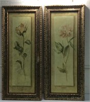 Pair of Large Floral Prints K