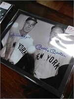 Joe DiMaggio and Mickey mantle photo signed