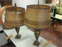 Pair of brown decor lamps