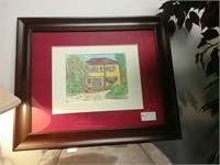 House painting in frame