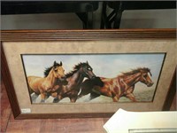 Painting of Three horses in frame