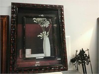 Flower painting in frame