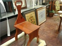 Brown wooden stool