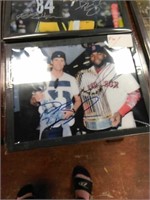 Signed Tom Brady and David Ortiz photo