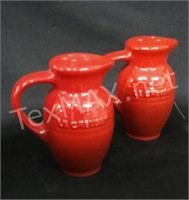 Le Creuset Two Toned Red Salt & Pepper Shakers