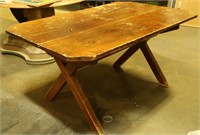 CIRCA 1800's AMERICAN SAW BUCK TABLE