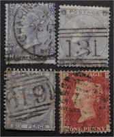 Great Britain 4 Rare Stamp Collection