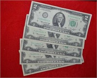 (5) $2 Federal Reserve Notes