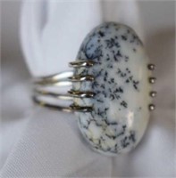 Sterling Silver Ring w/ Dendritic Opal